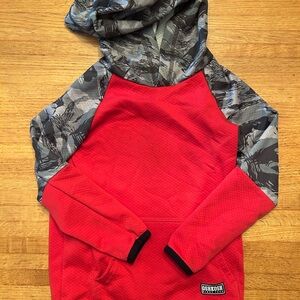 OshKosh B'gosh Red Hoodie with Camouflage Accents